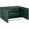 2-Door Contemporary Accent Chest with Shelf-full open