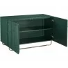2-Door Contemporary Accent Chest with Shelf-full open - 2-Door Contemporary Accent Chest with Shelf-full open