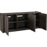 3-Door Credenza with Shelves-full open