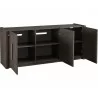 3-Door Credenza with Shelves-full open - 3-Door Credenza with Shelves-full open