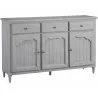 3-Door Credenza with Storage Drawers-angled - 3-Door Credenza with Storage Drawers-angled