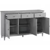 3-Door Credenza with Storage Drawers-full open - 3-Door Credenza with Storage Drawers-full open