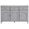 3-Door Credenza with Storage Drawers-front