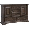 Pulaski Furniture Woodbury 5-Drawer Dresser with Cabinets in Cowboy Boots Brown 
