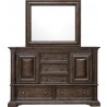 Pulaski Furniture Woodbury 5-Drawer Dresser with Cabinets in Cowboy Boots Brown Front