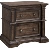 Pulaski Furniture Woodbury Two Drawer Nightstand with USB in Cowboy Boots Brown Side
