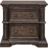 Pulaski Furniture Woodbury Two Drawer Nightstand with USB in Cowboy Boots Brown Front
