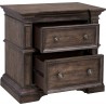 Pulaski Furniture Woodbury Two Drawer Nightstand with USB in Cowboy Boots Brown Open