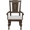 Pulaski Furniture Woodbury Wooden Arm Chair in Cowboy Boots Brown Front
