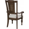 Pulaski Furniture Woodbury Wooden Arm Chair in Cowboy Boots Brown Back