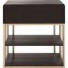Pulaski Furniture West End Loft Accent Nightstand with Storage Drawer Back