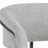 Sunpan Marris Dining Armchair Gunmetal-Belfast Heather Grey - Seat Closeup Top Angle - Sunpan Marris Dining Armchair Gunmetal-Belfast Heather Grey - Seat Closeup Top Angle