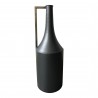 Moe's Home Collection Primus Metal Vase - Black - Front Angle