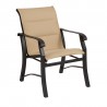Woodard Cortland Padded Sling Dining Armchair - Angled