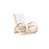 Azzurro Paloma Club Chair In Matte White Aluminum Frame And Almond All-Weather Wicker - Angled