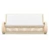 Azzurro Paloma 3 Seat Sofa In Matte White Aluminum Frame and Almond All-Weather Wicker - Front - Azzurro Paloma 3 Seat Sofa In Matte White Aluminum Frame and Almond All-Weather Wicker - Front