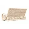 Azzurro Paloma 3 Seat Sofa In Matte White Aluminum Frame and Almond All-Weather Wicker - Back Angle - Azzurro Paloma 3 Seat Sofa In Matte White Aluminum Frame and Almond All-Weather Wicker - Back Angle