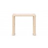 Azzurro Living Paloma Side Table With Matte White Aluminum Frame And Almond All-Weather Wicker - Front