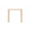 Azzurro Living Paloma Side Table With Matte White Aluminum Frame And Almond All-Weather Wicker - Front - Azzurro Living Paloma Side Table With Matte White Aluminum Frame And Almond All-Weather Wicker - Front