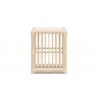 Azzurro Living Paloma Side Table With Matte White Aluminum Frame And Almond All-Weather Wicker - Side