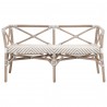 Essentials For Living Palisades Bench in Matte Gray Rattan  - Front