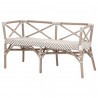 Essentials For Living Palisades Bench in Matte Gray Rattan  - Angled