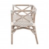 Essentials For Living Palisades Bench in Matte Gray Rattan  - Side