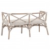 Essentials For Living Palisades Bench in Matte Gray Rattan  - Back Angled 