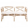 Essentials For Living Palisades Bench in Natural Rattan  - Front