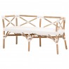 Essentials For Living Palisades Bench in Natural Rattan  - Angled View