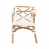 Essentials For Living Palisades Bench in Natural Rattan  - Side