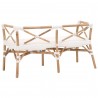 Essentials For Living Palisades Bench in Natural Rattan  - Back Angled