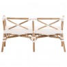 Essentials For Living Palisades Bench in Natural Rattan  - Front