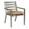 Woodard Palm Coast Slat Dining Armchair - With Cushion - Woodard Palm Coast Slat Dining Armchair - With Cushion