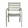Woodard Palm Coast Slat Dining Armchair - Stackable - Front - Woodard Palm Coast Slat Dining Armchair - Stackable - Front