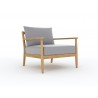 Royal Teak Palma Club Chair with Cushions Front Angle