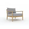 Royal Teak Palma Club Chair with Cushions Front Angle - Royal Teak Palma Club Chair with Cushions Front Angle