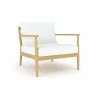 Royal Teak Palma Club Chair with White Cushions - Royal Teak Palma Club Chair with White Cushions