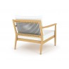 Royal Teak Palma Club Chair with White Cushions Back