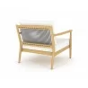 Royal Teak Palma Club Chair with White Cushions Back - Royal Teak Palma Club Chair with White Cushions Back