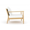 Royal Teak Palma Club Chair with White Cushions Side