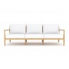 Royal Teak Palma Sofa / 3-Seater Sofa with White Cushions  Front