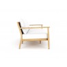 Royal Teak Palma Sofa / 3-Seater Sofa with White Cushions  Side