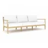 Royal Teak Palma Sofa / 3-Seater Sofa with White Cushions  - Royal Teak Palma Sofa / 3-Seater Sofa with White Cushions 