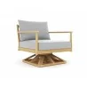 Royal Teak Palma Swivel Chair with Cushions - Royal Teak Palma Swivel Chair with Cushions
