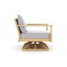 Royal Teak Palma Swivel Chair with Cushions Side