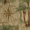 Panama Jack Sunroom Bora Bora Ottoman with Cushions- Palms Pineapple