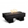 The Outdoor Plus Palo Fire Pit Wood Grain Concrete Ebony Finish