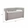 Papua Storage Bench Gray - Seat Dimensions - Papua Storage Bench Gray - Seat Dimensions