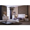 J&M Furniture Paris King Panel Bed in Light Grey 
